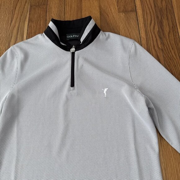 Golfino Performance Golf Shirt Women's Long Sleeve Quarter Zip Size 6 - Picture 3 of 6